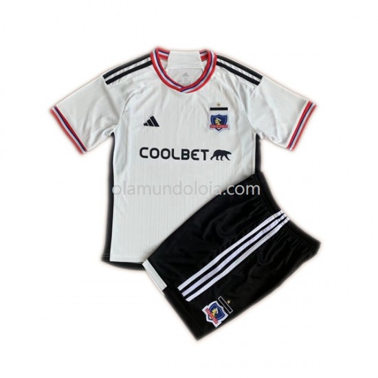 Camisola Colo-Colo Criança Equipamento Primeiro 2023 Manga Curta